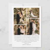 Elegante minimalistische handschrift bruiloft 5 fo bedankkaart (Achterkant)