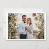 Elegante minimalistische handschrift bruiloft één bedankkaart (Achterkant)