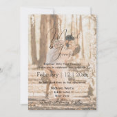 Elegante minimalistische handschrift bruiloft foto kaart (Voorkant)