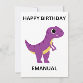 Elegante Minimalistische Happy Birthday Plat Kaart