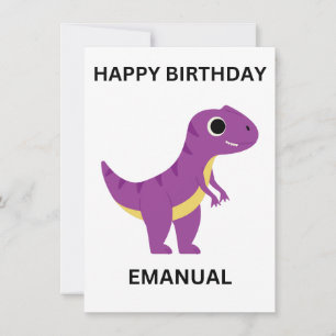 Elegante Minimalistische Happy Birthday Plat Kaart