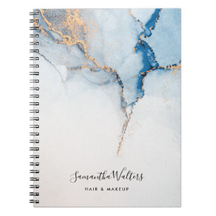 Elegante Minimalistische Hedendaagse Blauwe Agaat Notitieboek