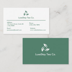 Elegante Minimalistische Hotel Thee Thema Schoon Visitekaartje
