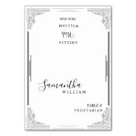 Elegante Minimalistische Huwelijks Plaatskaart Kaart