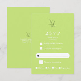 Elegante Minimalistische Huwelijks-RSVP-Kaart Mode RSVP Kaartje