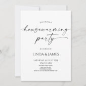 Elegante Minimalistische Huwelijksfeest Housewarmi Kaart (Voorkant)