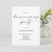 Elegante Minimalistische Huwelijksfeest Housewarmi Kaart (Staand voorkant)