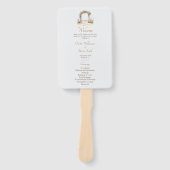 Elegante minimalistische huwelijksprogramma met st handwaaier (Voorkant)
