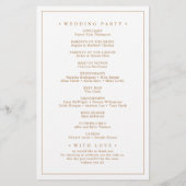 Elegante & minimalistische huwelijksprogramma's (Achterkant)