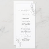 Elegante minimalistische huwelijkstafel Menu Kaart (Voorkant / Achterkant)