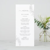 Elegante minimalistische huwelijkstafel Menu Kaart (Staand voorkant)
