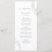 Elegante minimalistische huwelijkstafel Menu Kaart (Voorkant)