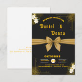 Elegante minimalistische huwelijksuitnodiging - be kaart (Voorkant / Achterkant)