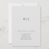 Elegante minimalistische huwelijksuitnodiging kaart (Voorkant)