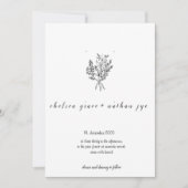 Elegante minimalistische huwelijksuitnodiging kaart (Voorkant)