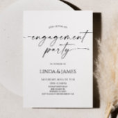 Elegante minimalistische huwelijksverlovingsfeest kaart