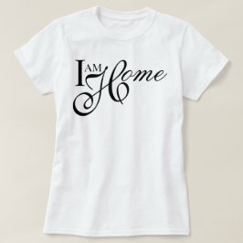 Elegante minimalistische I Am Home zachte levensbe T-shirt