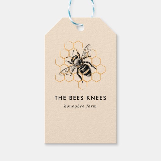 Elegante & Minimalistische Imker Cadeaulabel (Voorkant)