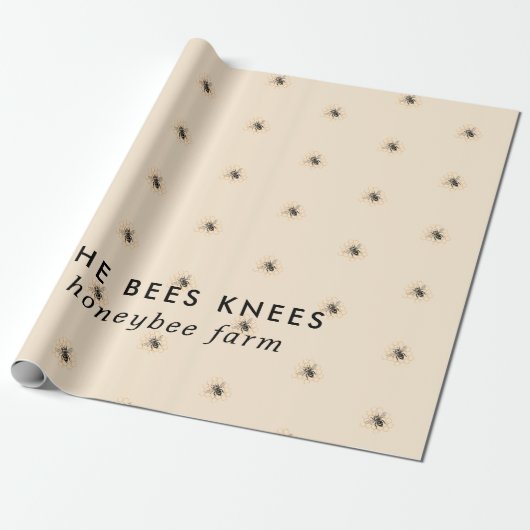 Elegante & Minimalistische Imker Cadeaupapier (Uitgerold)