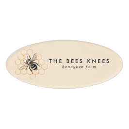 Elegante & Minimalistische Imker Naambadge