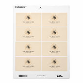 Elegante & Minimalistische Imker Retour Etiket (Full Sheet)