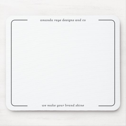 Elegante minimalistische interieurontwerpstudio muismat (Voorkant)