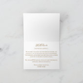 Elegante minimalistische islamitische bruiloft bedankkaart (Binnen)