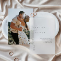 Elegante minimalistische ivoren bruiloft vellum ui