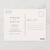 Elegante minimalistische ivoren foto bewaar de dat briefkaart (Achterkant)