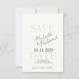 Elegante Minimalistische Ivoren Krachtige Script S Save The Date