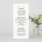 Elegante Minimalistische Ivoren Script Foto Bruilo Menu (Staand voorkant)