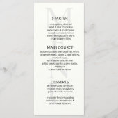 Elegante Minimalistische Ivoren Script Foto Bruilo Menu (Voorkant)