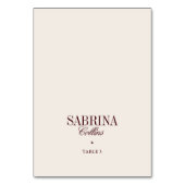 Elegante minimalistische ivoren trouwplaatskaart kaart (Voorkant)