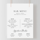 Elegante Minimalistische Kalligrafie Bruiloft Bar  Poster