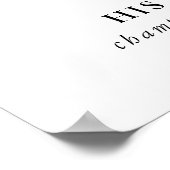 Elegante Minimalistische Kalligrafie Bruiloft Bar  Poster (Hoek)