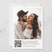 Elegante minimalistische kalligrafie bruiloft FOTO Kaart (Achterkant)