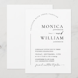 Elegante Minimalistische Kalligrafie Bruiloft Kaart