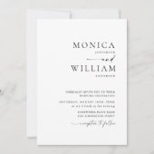 Elegante Minimalistische Kalligrafie Bruiloft Kaart (Voorkant)