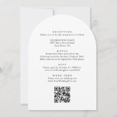 Elegante minimalistische kalligrafie bruiloft QR-c Kaart (Achterkant)