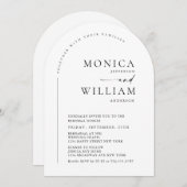 Elegante minimalistische kalligrafie bruiloft QR-c Kaart (Voorkant / Achterkant)