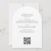 Elegante minimalistische kalligrafie bruiloft QR-c Kaart (Achterkant)