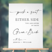 Elegante minimalistische kalligrafie huwelijkscere acryl bord (Neutraal)