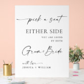 Elegante minimalistische kalligrafie huwelijkscere acryl bord (Huwelijk)