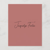 Elegante minimalistische kalligrafie scriptnaam flyer (Voorkant)