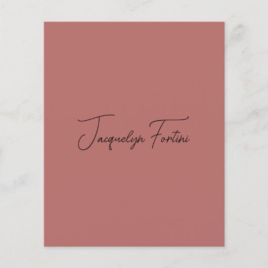 Elegante minimalistische kalligrafie scriptnaam flyer (Voorkant)