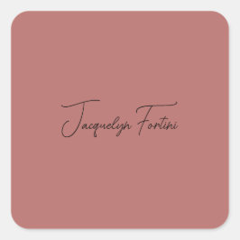 Elegante minimalistische kalligrafie scriptnaam vierkante sticker