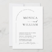 Elegante minimalistische kalligrafie trouwfoto kaart (Voorkant)