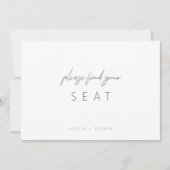 Elegante minimalistische kalligrafie Vind uw stoel (Voorkant)