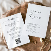 Elegante minimalistische kalligrafie zwart wit bru kaart