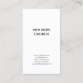 Elegante minimalistische kerk | Pastoor & Minister Visitekaartje (Achterkant)